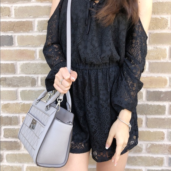 Michael Kors Tina Small Satchel Gray perforated - Picture 6 of 7